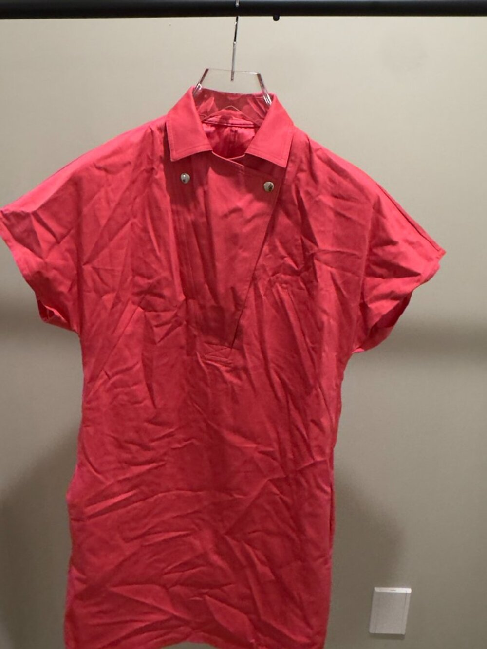 Akris Punto Pink Short Sleeve Gabardine Polo Dress M - Picture 2 of 2
